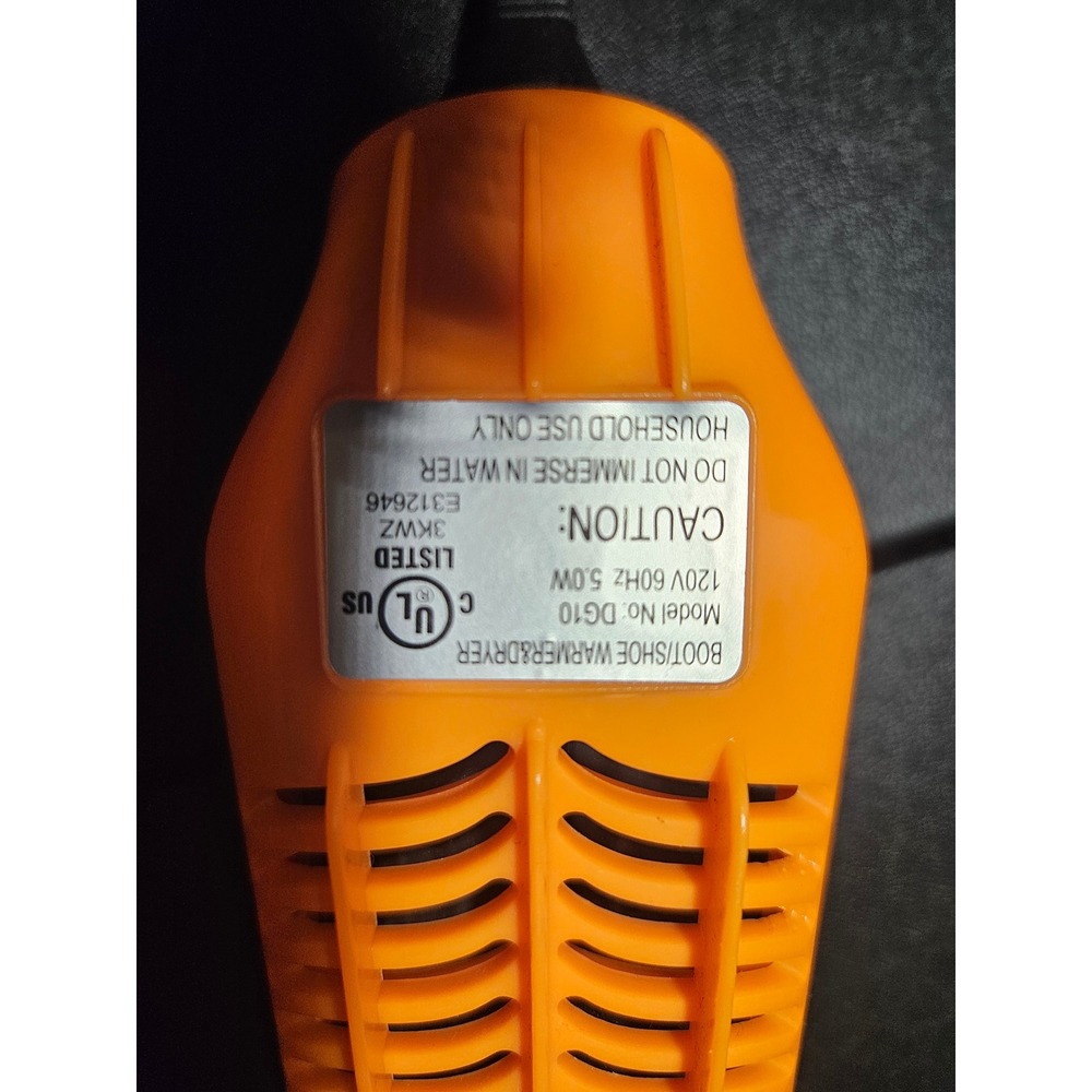 DryGuy Boot Shoe Warmer Dryer Unisex OS Orange DG10 Portable Electric Thermal - Picture 4 of 4